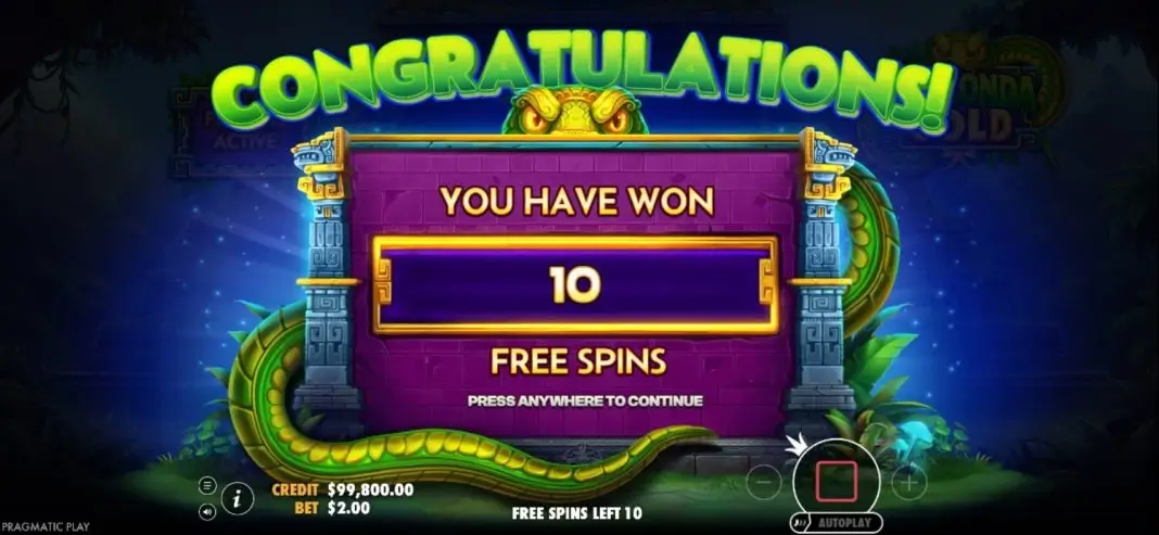 Anaconda Gold Game Screenshot