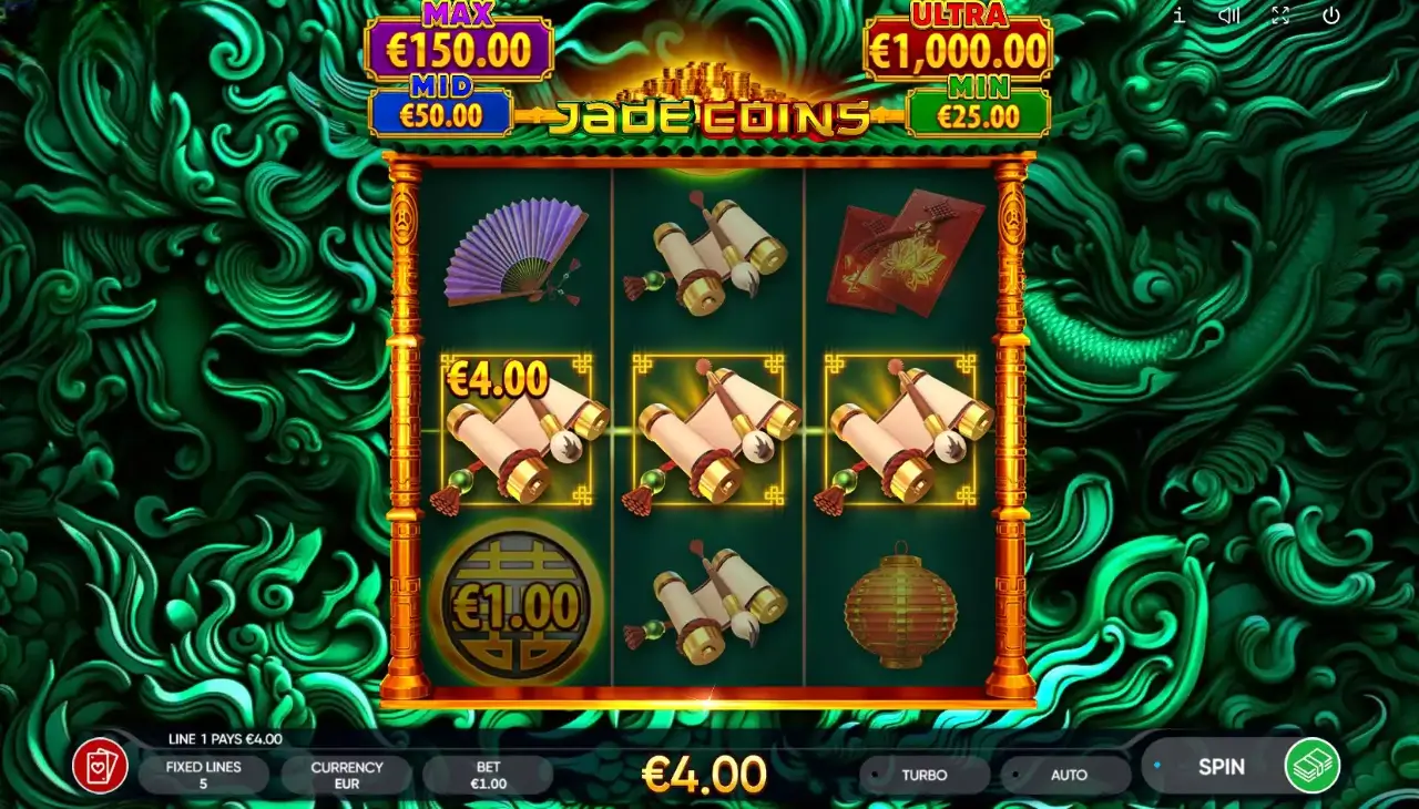 Jade Coins Slot Game Screenshot