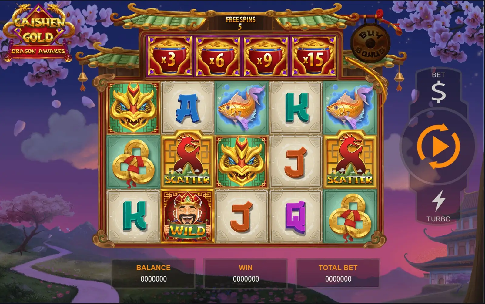 Caishen Gold: Dragon Awakes Slot Game Screenshot