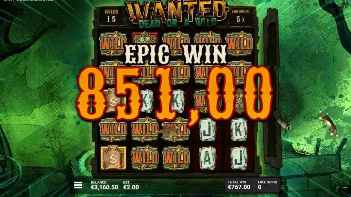 Wanted Dead Or A Wild Slot Game Screenshot