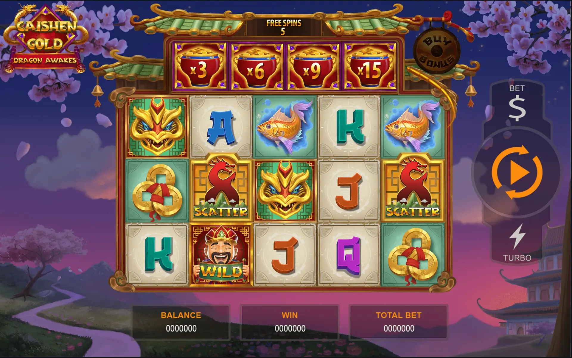 Caishen Gold: Dragon Awakes Slot Game Screenshot