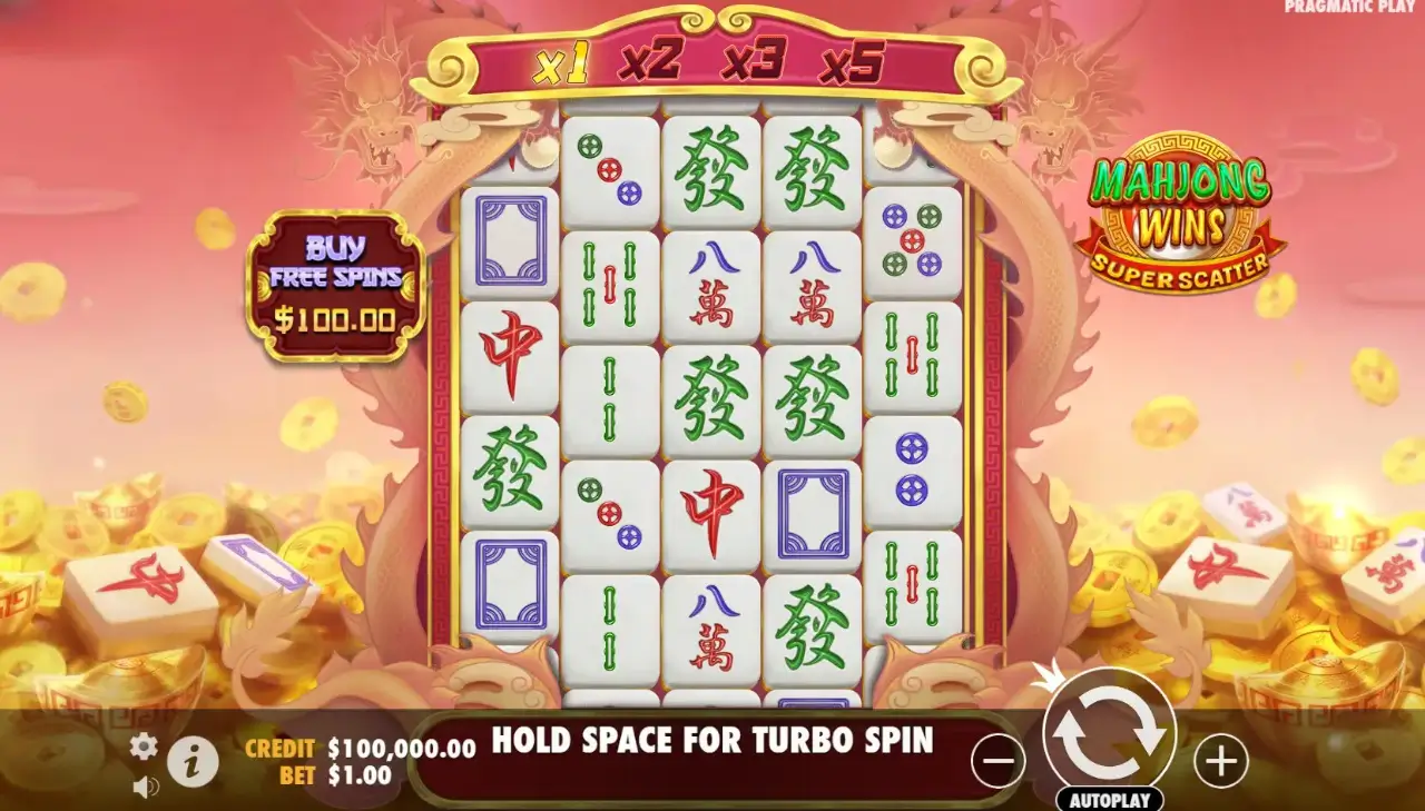 Mahjong Wins Super Scatter Game Screenshot