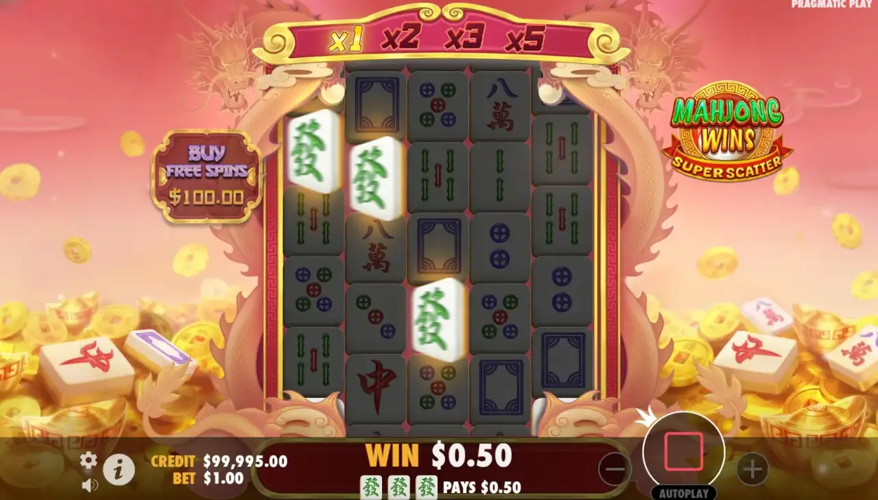 Mahjong Wins Super Scatter Game Screenshot