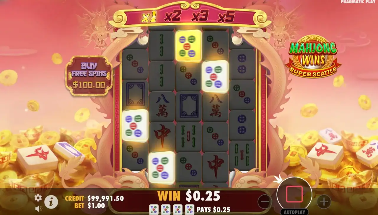 Mahjong Wins Super Scatter Game Screenshot