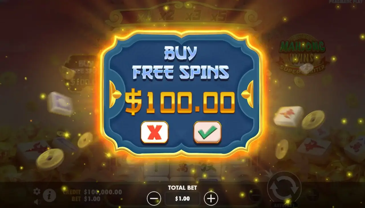 Mahjong Wins Super Scatter Game Screenshot