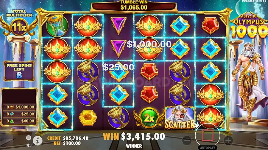 Gates of Olympus 1000 Game Screenshot