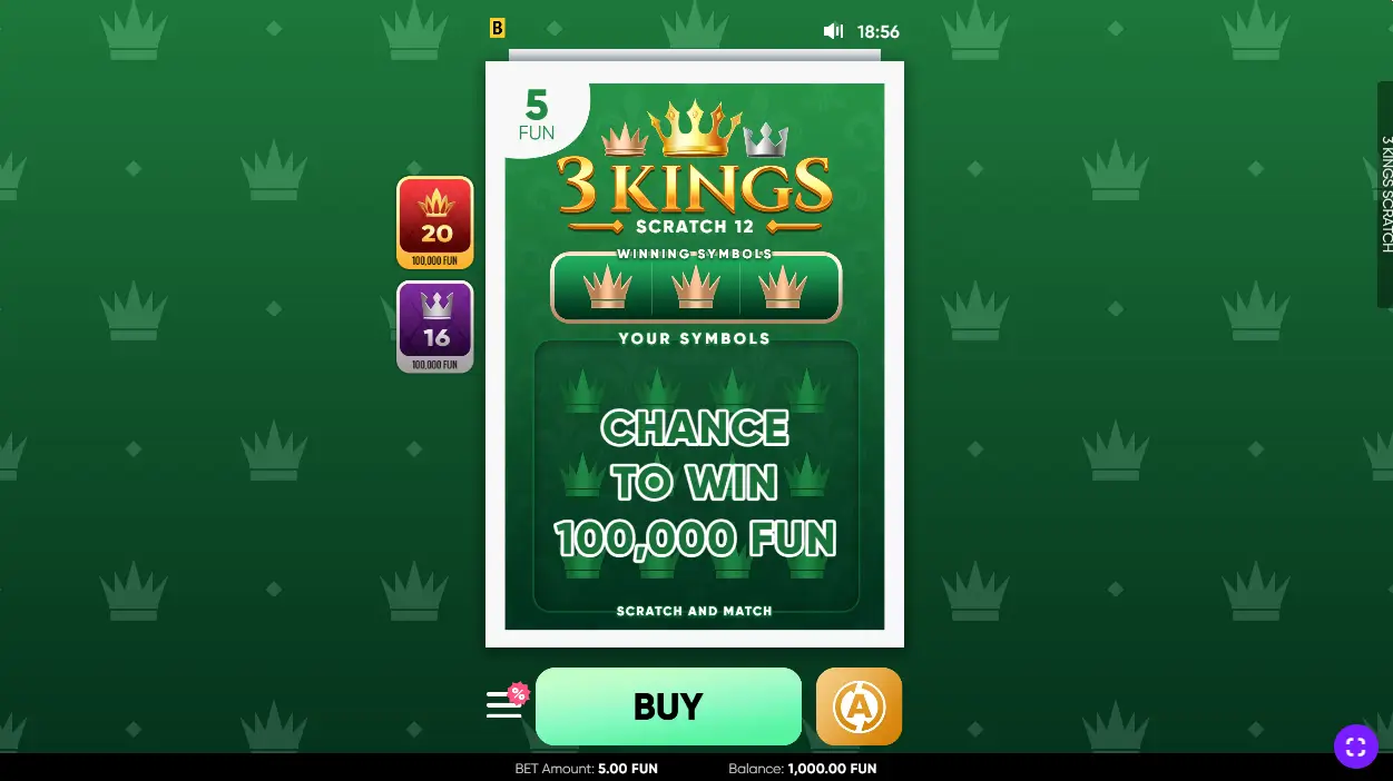 3 kings of scratch game screenshot