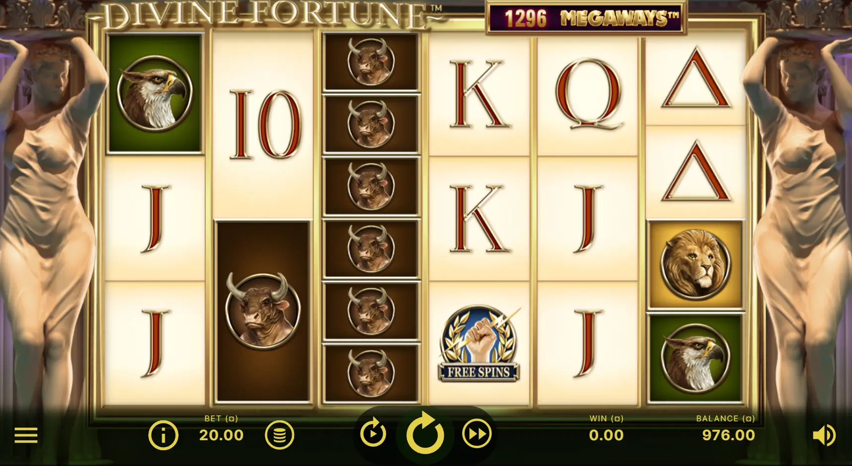 Divine Fortune Megaways Game Screenshot