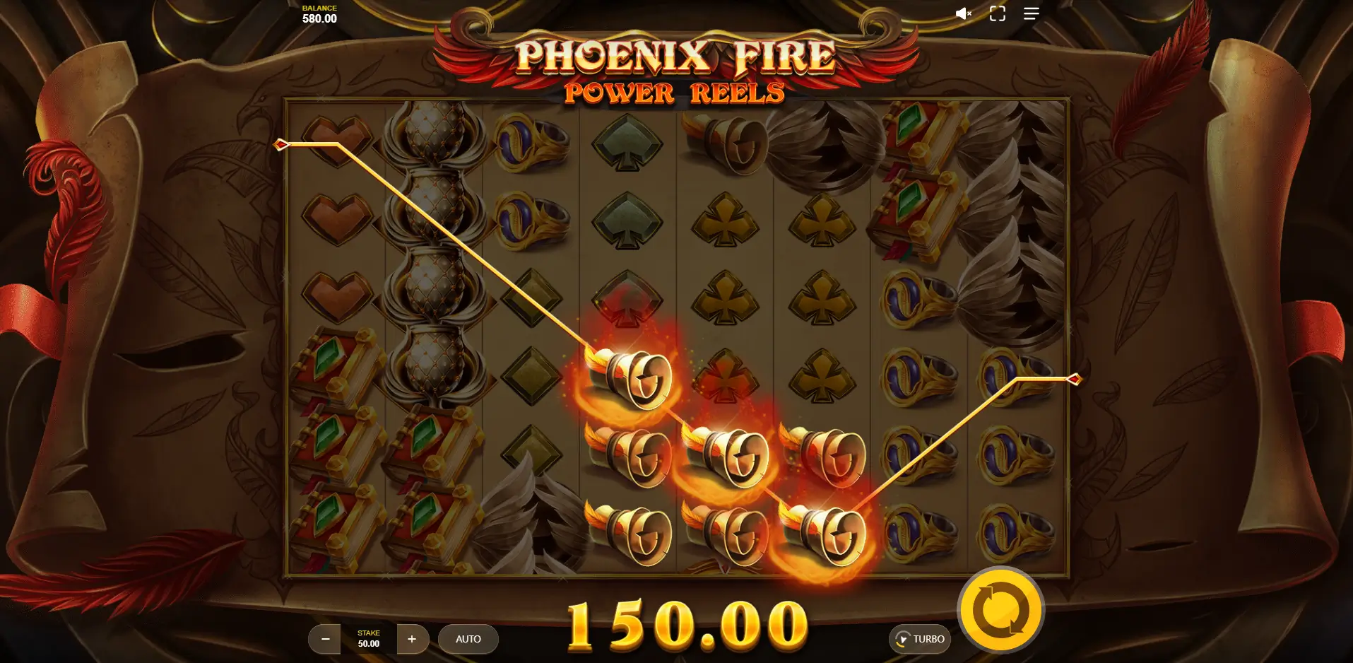 Phoenix Fire Power Reels game screenshot