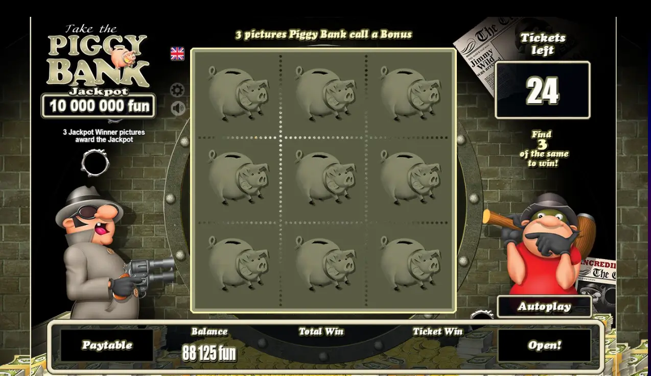 Piggy Bank Scratch Game Screenshot