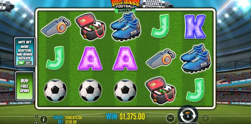 Big Bass Football Bonanza Game Screenshot
