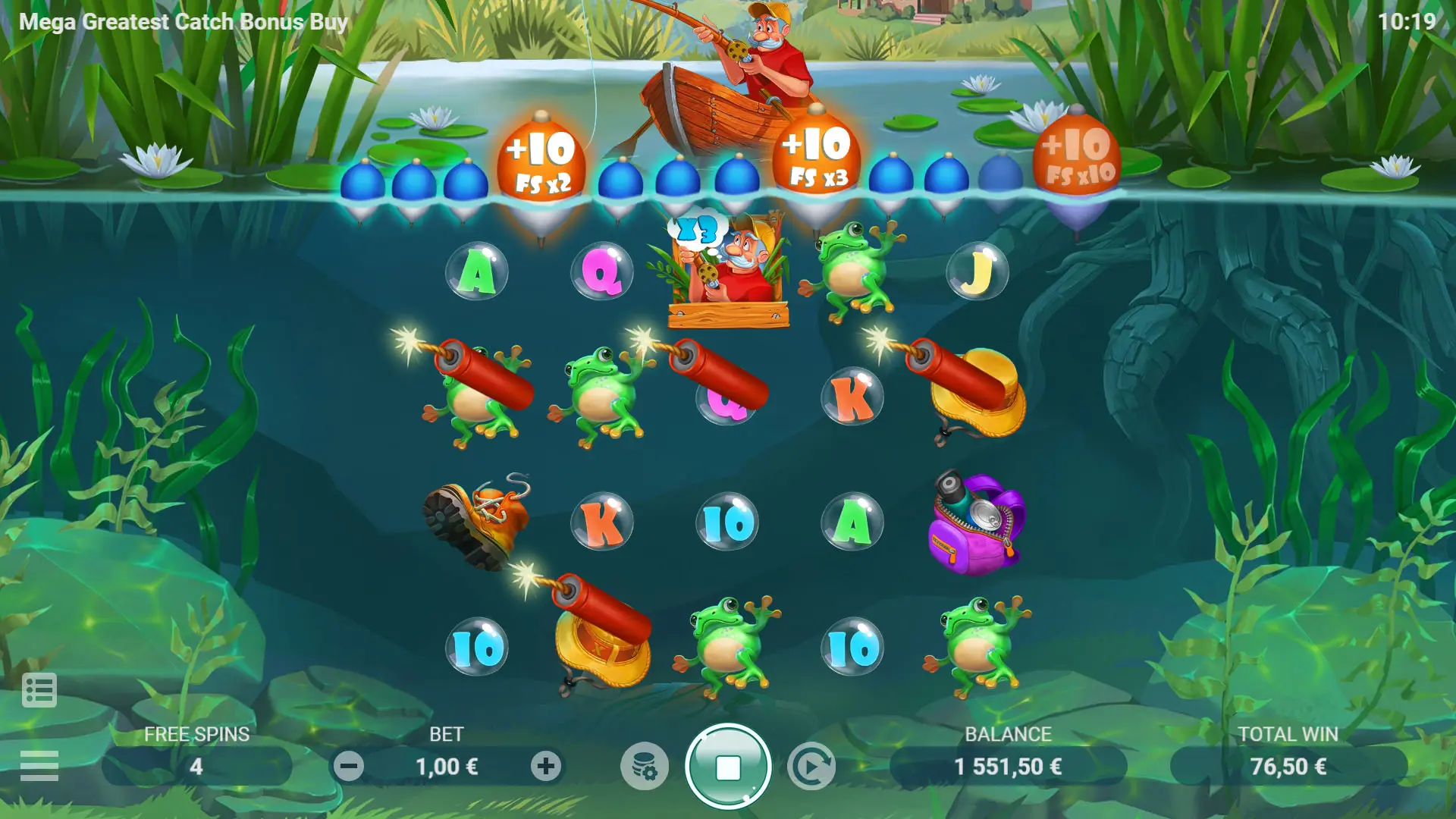 Mega Greatest Catch Bonus Buy Game Screenshot